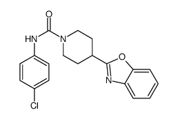 1-Piperidinecarboxamide,4-(2-benzoxazolyl)-N-(4-chlorophenyl)-(9CI) Structure