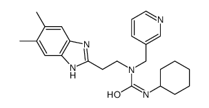 (9CI)-n-环己基-n-[2-(5,6-二甲基-1H-苯并咪唑-2-基)乙基]-n-(3-吡啶甲基)-脲结构式