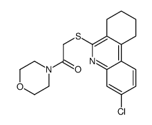 Morpholine, 4-[[(3-chloro-7,8,9,10-tetrahydro-6-phenanthridinyl)thio]acetyl]- (9CI) structure
