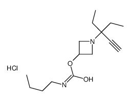 [1-(3-ethylpent-1-yn-3-yl)azetidin-1-ium-3-yl] N-butylcarbamate,chloride Structure