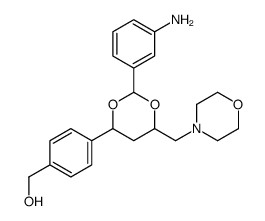 [4-[2-(3-aminophenyl)-6-(morpholin-4-ylmethyl)-1,3-dioxan-4-yl]phenyl]methanol Structure