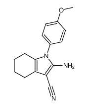 2-amino-1-(4-methoxy-phenyl)-4,5,6,7-tetrahydro-indole-3-carbonitrile Structure