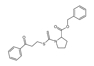 2-Benzoylethyl L-2-benzyloxycarbonyl-1-pyrrolidinecarbodithioate Structure