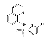 5-chloro-N-quinolin-8-ylthiophene-2-sulfonamide结构式