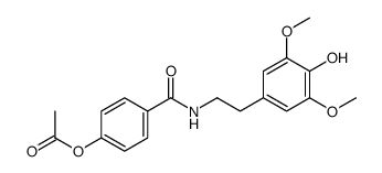 [4-[2-(4-hydroxy-3,5-dimethoxyphenyl)ethylcarbamoyl]phenyl] acetate Structure