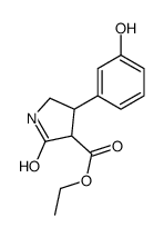 ethyl 4-(3-hydroxyphenyl)-2-oxopyrrolidine-3-carboxylate结构式