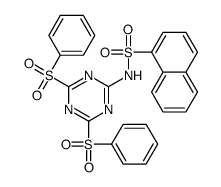 N-[4,6-bis(benzenesulfonyl)-1,3,5-triazin-2-yl]naphthalene-1-sulfonamide Structure
