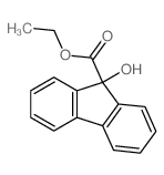 9H-Fluorene-9-carboxylicacid, 9-hydroxy-, ethyl ester结构式