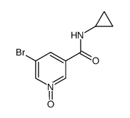 3-Pyridinecarboxamide,5-bromo-N-cyclopropyl-,1-oxide(9CI) structure