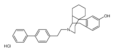 Morphinan-3-ol,17-(p-phenylphenethyl)-,hydrochloride,(-)结构式