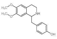 4-[(6,7-dimethoxy-1,2,3,4-tetrahydroisoquinolin-1-yl)methyl]phenol Structure