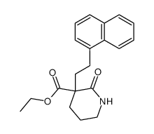3-(2-Naphthalen-1-yl-ethyl)-2-oxo-piperidine-3-carboxylic acid ethyl ester Structure