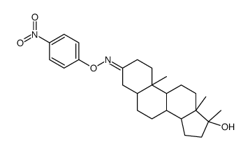 17β-Hydroxy-17α-methyl-5α-androstan-3-one O-(p-nitrophenyl)oxime structure