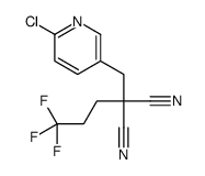 2-[(6-chloropyridin-3-yl)methyl]-2-(3,3,3-trifluoropropyl)propanedinitrile Structure