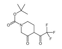 Tert-butyl 4-(2,2,2-trifluoroacetyl)-3-oxopiperidine-1-carboxylate Structure