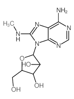 9H-Purine-6,8-diamine,9-b-D-arabinofuranosyl-N8-methyl- Structure