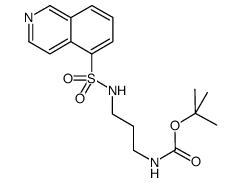 N-(tert-butoxycarbonyl)-N'-[(5-isoquinolyl)sulfonyl]-1,3-propylenediamine结构式