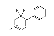 3,3-difluoro-1-methyl-4-phenyl-2H-pyridin-1-ium结构式