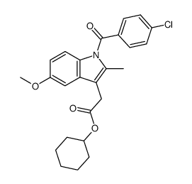 [1-(4-Chloro-benzoyl)-5-methoxy-2-methyl-1H-indol-3-yl]-acetic acid cyclohexyl ester Structure