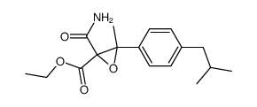 3-(4'-isobutylphenyl)-2,3-epoxy-2-ethoxycarbonylbutyramide Structure