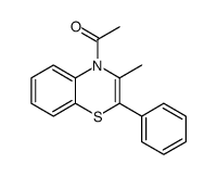 1-(3-methyl-2-phenyl-1,4-benzothiazin-4-yl)ethanone结构式