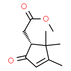 3-Cyclopentene-1-aceticacid,2,2,3-trimethyl-5-oxo-,methylester,(1R)-(9CI)结构式