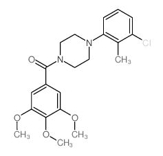 [4-(3-chloro-2-methyl-phenyl)piperazin-1-yl]-(3,4,5-trimethoxyphenyl)methanone结构式