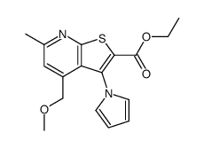 ethyl 4-methoxymethyl-6-methyl-3-(1H-pyrrol-1-yl)thieno[2,3-b]pyridine-2-carboxylate结构式