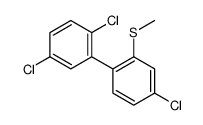 1,4-dichloro-2-(4-chloro-2-methylsulfanylphenyl)benzene结构式