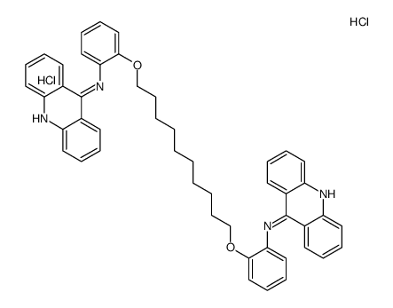 acridin-9-yl-[2-[10-[2-(acridin-9-ylazaniumyl)phenoxy]decoxy]phenyl]azanium,dichloride Structure