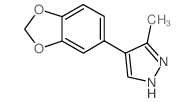 4-(1,3-苯并二氧代l-5-基)-3-甲基-1H-吡唑结构式