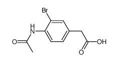 (4-acetylamino-3-bromo-phenyl)-acetic acid Structure