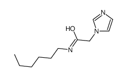 N-hexyl-2-imidazol-1-ylacetamide Structure