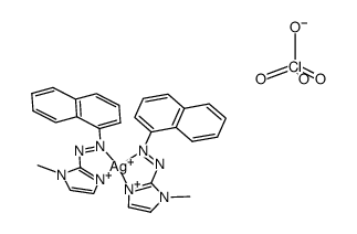 bis-[1-methyl-2-(naphthyl-α-azo)imidazole]silver(I)perchlorate Structure