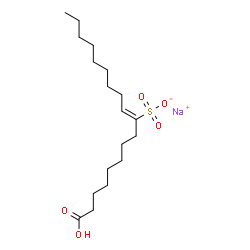 sodium hydrogen 9-sulphonatooctadecenoate Structure