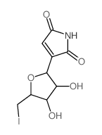 3-[3,4-dihydroxy-5-(iodomethyl)oxolan-2-yl]pyrrole-2,5-dione structure