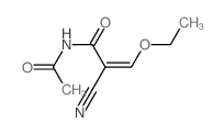 (Z)-N-acetyl-2-cyano-3-ethoxy-prop-2-enamide结构式
