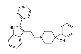 4-phenyl-1-[2-(2-phenyl-1H-indol-3-yl)ethyl]piperidin-4-ol Structure