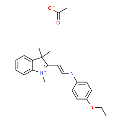 2-[2-[(4-ethoxyphenyl)amino]vinyl]-1,3,3-trimethyl-3H-indolium acetate结构式