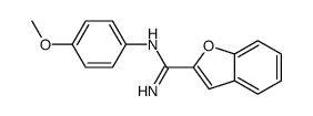 N'-(4-methoxyphenyl)-1-benzofuran-2-carboximidamide结构式