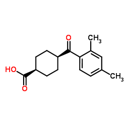 cis-4-(2,4-Dimethylbenzoyl)cyclohexanecarboxylic acid结构式