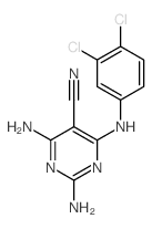 2,4-diamino-6-[(3,4-dichlorophenyl)amino]pyrimidine-5-carbonitrile结构式