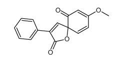 8-methoxy-3-phenyl-1-oxaspiro[4.5]deca-3,7,9-triene-2,6-dione结构式