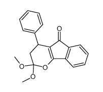 3,4-Dihydro-2,2-dimethoxy-4-phenylindeno[1,2-b]pyran-5(2H)-one Structure