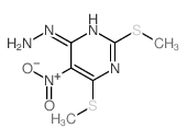 [2,6-bis(methylsulfanyl)-5-nitro-pyrimidin-4-yl]hydrazine Structure