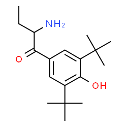 1-Butanone,2-amino-1-[3,5-bis(1,1-dimethylethyl)-4-hydroxyphenyl]- Structure