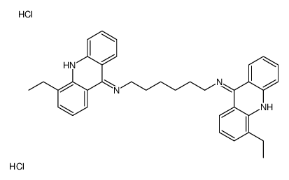 N,N'-bis(4-ethylacridin-9-yl)hexane-1,6-diamine,dihydrochloride结构式