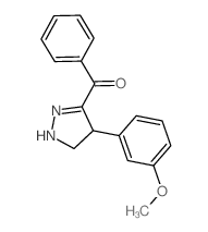 [4-(3-methoxyphenyl)-4,5-dihydro-1H-pyrazol-3-yl]-phenyl-methanone Structure