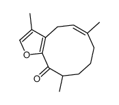 (5Z)-3,6,10-trimethyl-7,8,9,10-tetrahydro-4H-cyclodeca[b]furan-11-one Structure