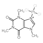 Platinate(1-), trichloro(3,7-dihydro-1,3,7-trimethyl-1H-purine-2, 6-dione-N(9))-, potassium, (SP-4-2)- Structure